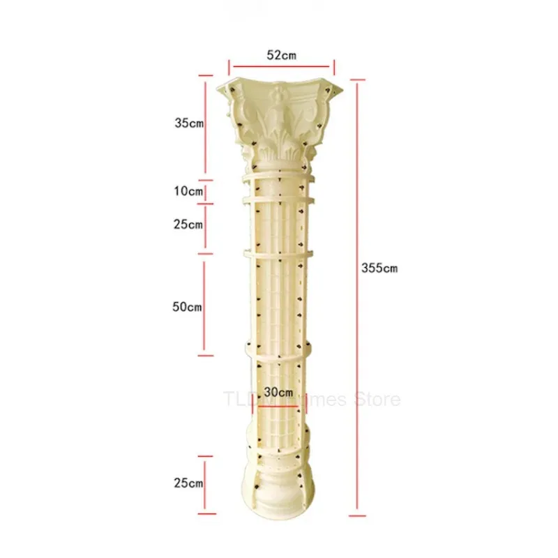 Molde de plástico abs com vários padrões, engrossado, coluna romana, decorativo europeu, portão de vila, jardim, coluna de cimento, molde de cimento z