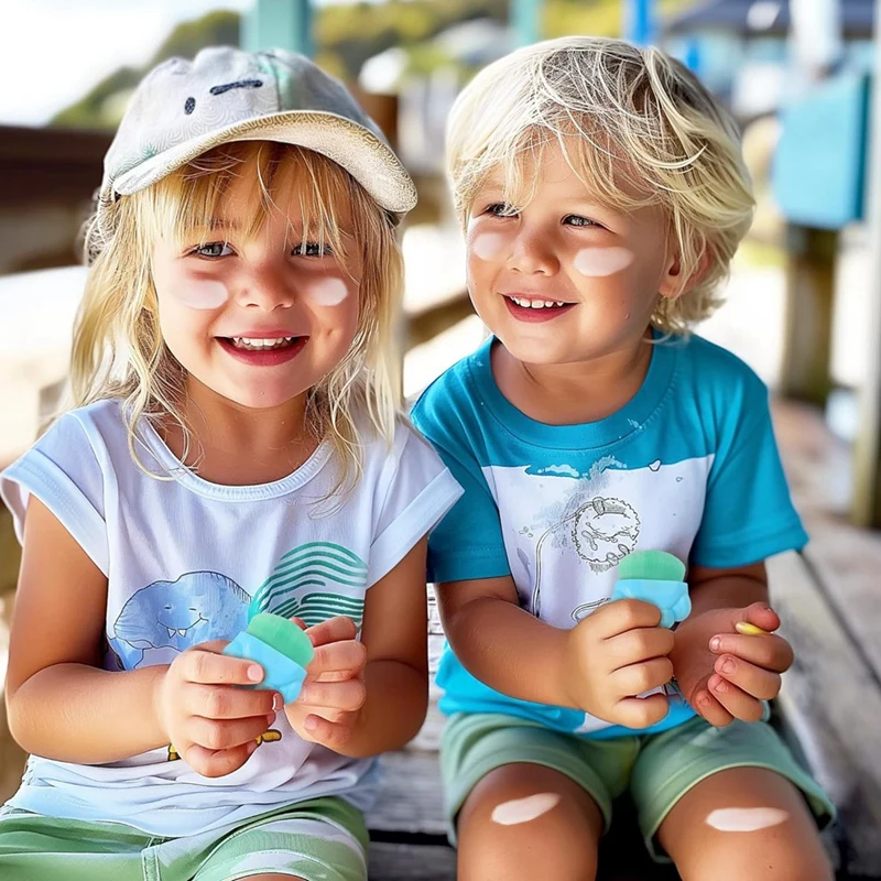 AB09-Applicatore per protezione solare per bambini, set di pennelli per protezione solare, applicatore per lozione per protezione solare Applicatore per protezione solare da viaggio