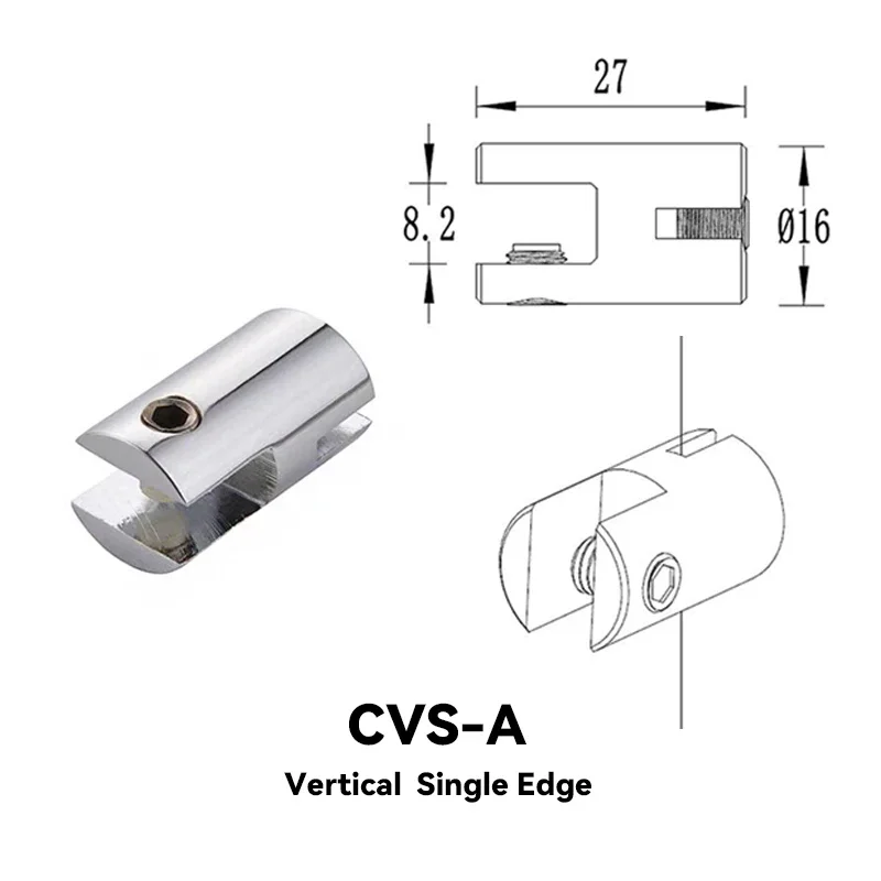 Wire Rope Hanging Code Side Clamp 4PCS Wire Fixing Side Clamp Unidirectional Acrylic Clip Drawing Board Fixing Device Side Clamp