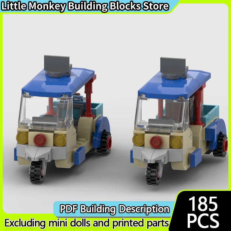 

Модель скоростного гоночного автомобиля MOC, строительные кирпичи, трехколесный такси, модульная технология, детские праздничные подарки, сборные игрушки, костюм