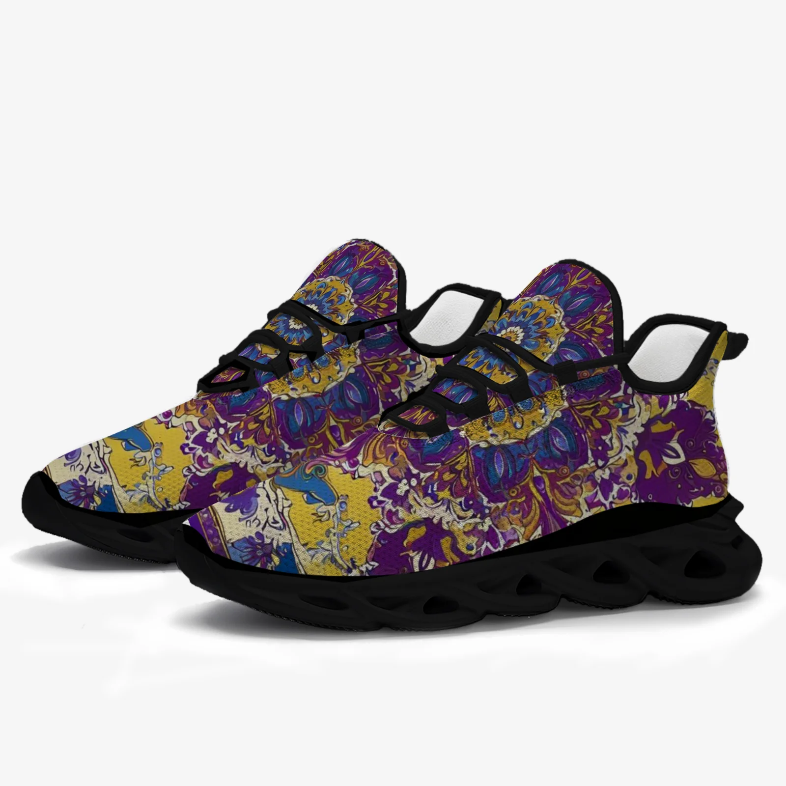 أحذية رياضية كاجوال للرجال والنساء على الطراز البوهيمي الأرجواني، أحذية جري خفيفة الوزن وجيدة التهوية، أحذية رياضية