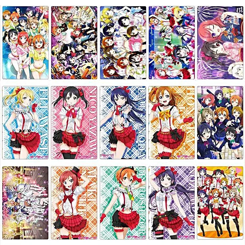 LoveLive! Proyecto de ídolo escolar Honoka Kousaka, colección de cajas de hierro, tarjetas translúcidas, periférico de animé, regalo de cumpleaños para niños