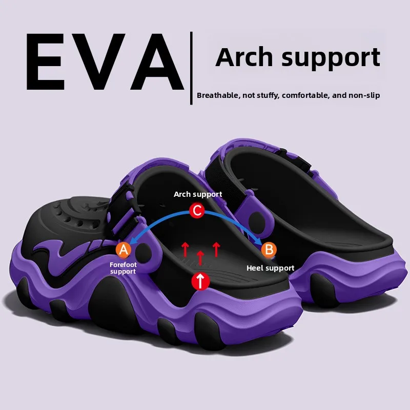 Arch Supported Perforated Shoes for Men, 2026 New Summer Wear, Non Slip, Wear-Resistant, Breathable Beach Sandals - view 4