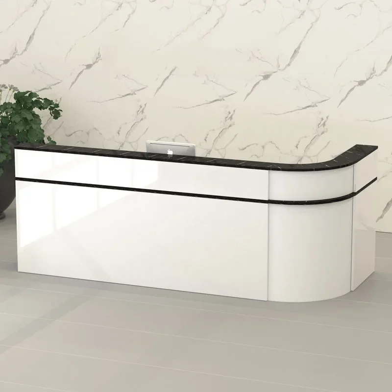 

Receptionist Front Reception Desks Podium White Pulpitos Standing Office Cashier Counter Desk Bar Small Kassentisch Furniture
