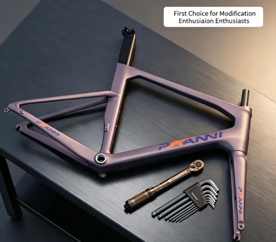 All-carbon fiber road bike frame, 20-inch ultra-light aero disc brake post-mounted internal routing, 451 bicycle modified frame
