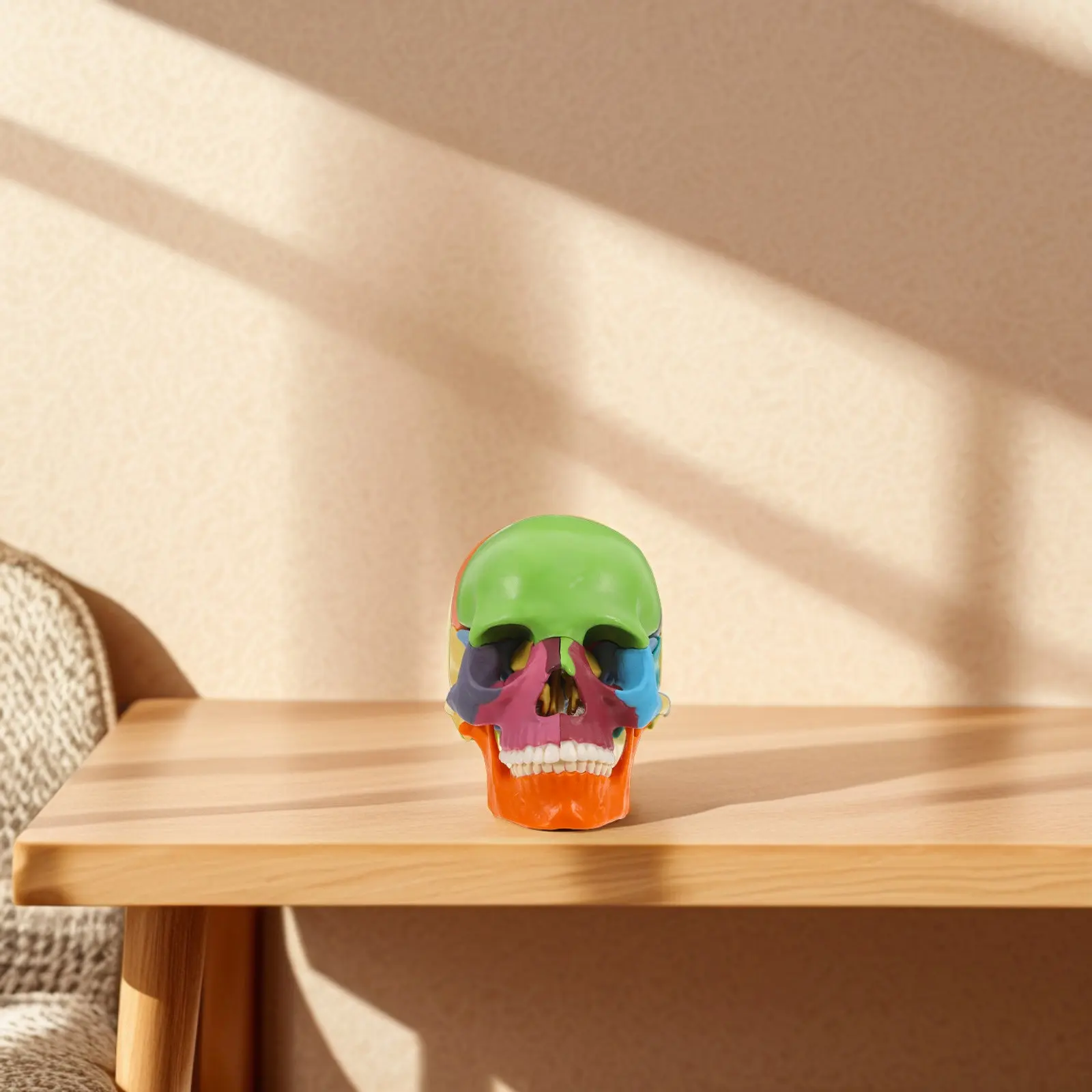 

Bright Colored Detachable Skull Anatomy Scientific Study Tool for Human Skull Teaching Classroom Use Organ Models