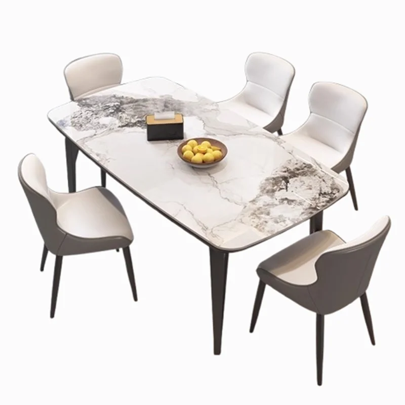 إيطاليا طاولة طعام المعيشة الأبيض قابلة للتمديد المحمولة طاولة طعام المطبخ 6 أشخاص توفير المساحة Mesas Plegables أثاث Portatil