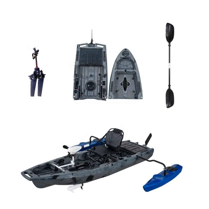 ！@LSF New 2.75 Meter  Detachable Fin Pedal Kayak  Fishing Boat Kayak 1 Person with 2 Pieces