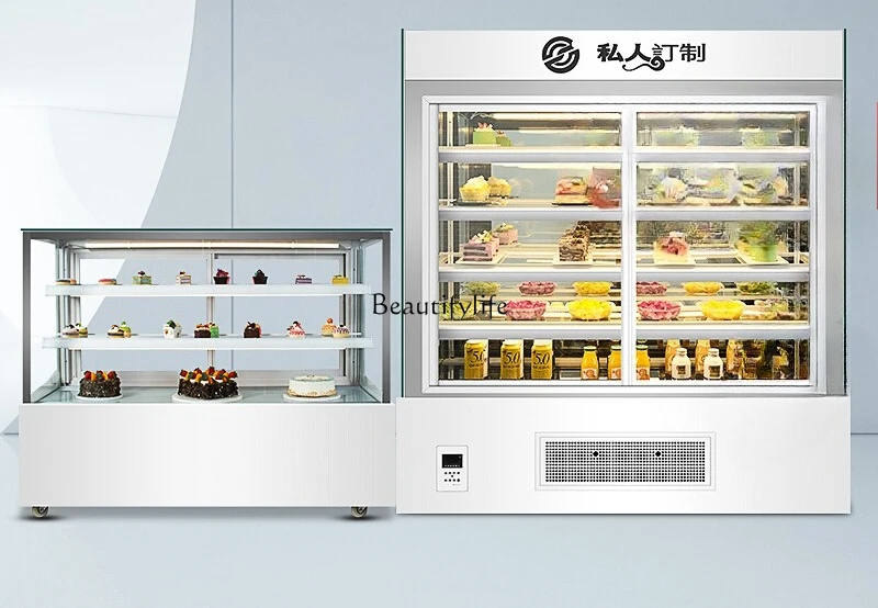 

Custom Cake Cabinet Refrigerated Display Small Desktop Refrigerator Fruit Fresh-keeping Wind Curtain Cabinet