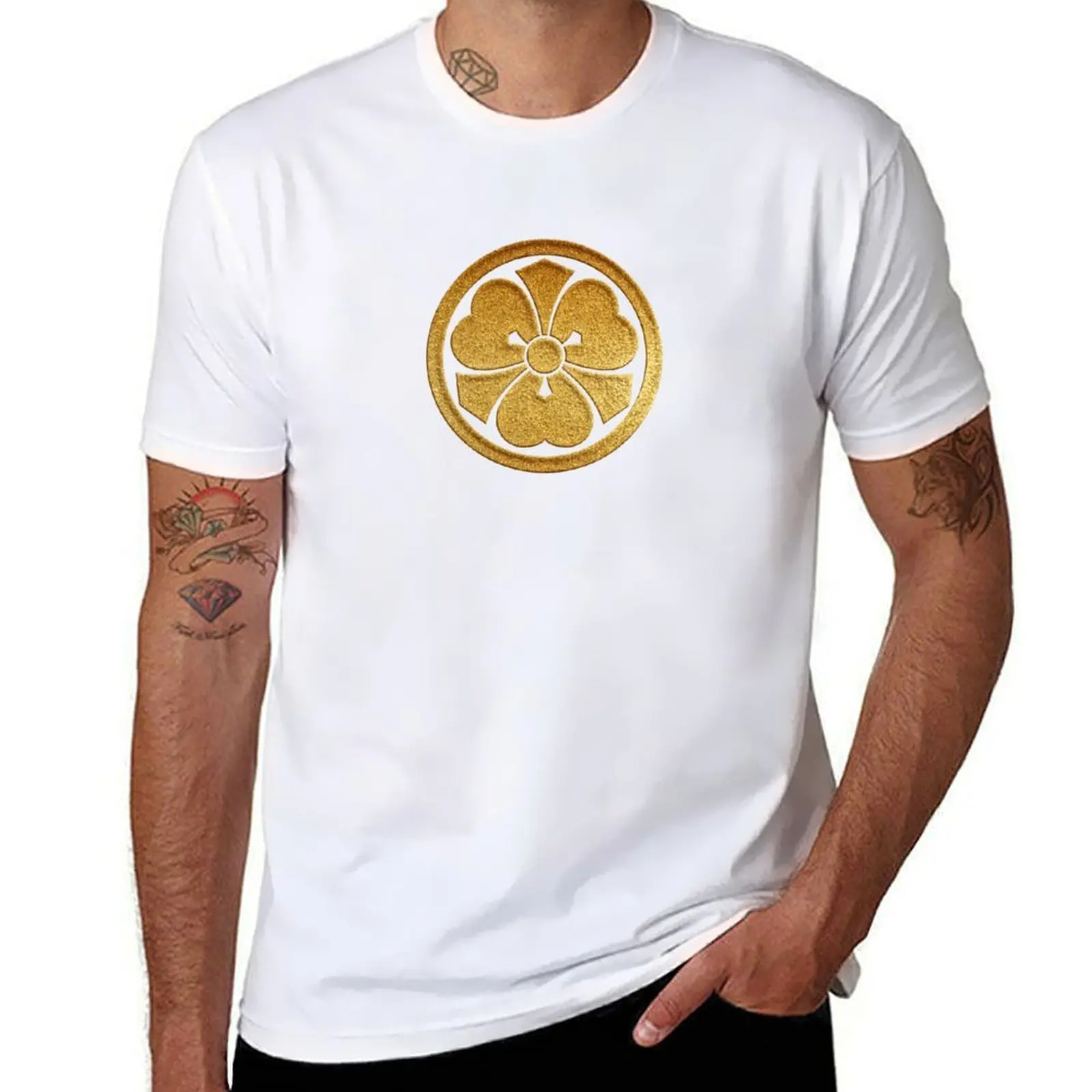 

Kenkatabami Kamon in Gold Seal T-Shirt men t shirt cotton 100% funny t shirts man T-Shirt
