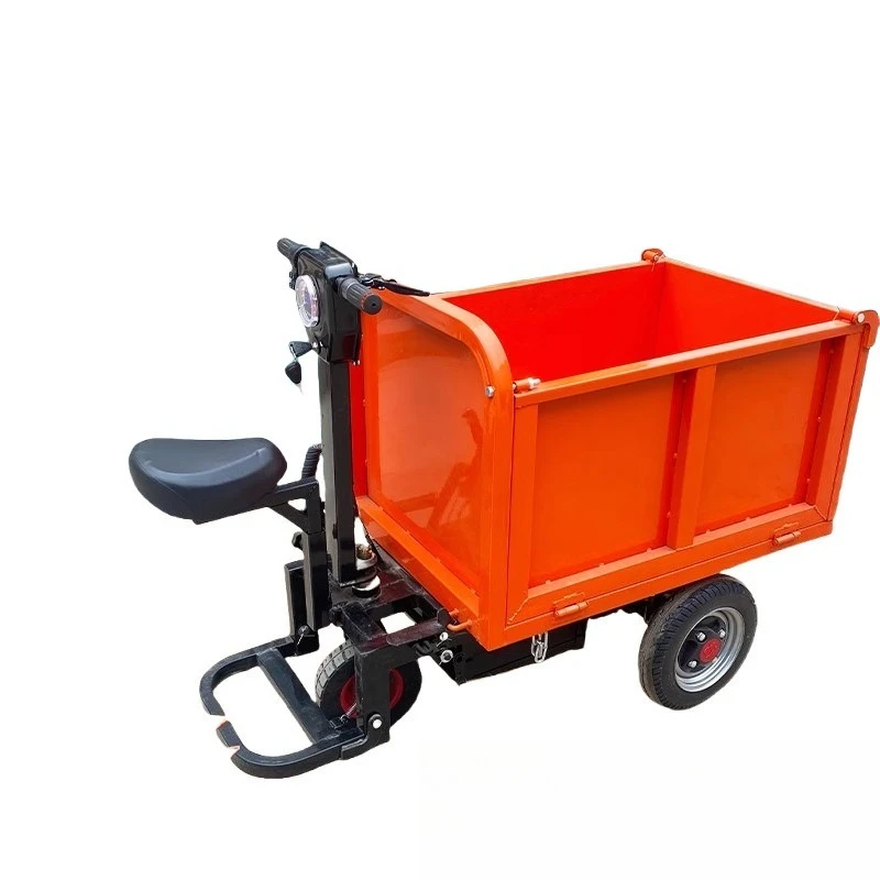 

Electric ash bucket truck, construction site tricycle concrete small engineering handling equipment