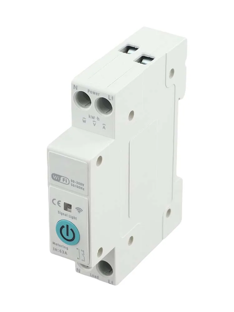 DIN Switch WIFI for Smart Switch Circuit Breaker 1P+N for Home CircuitBreaker Multifunctional Smart Life With Metering