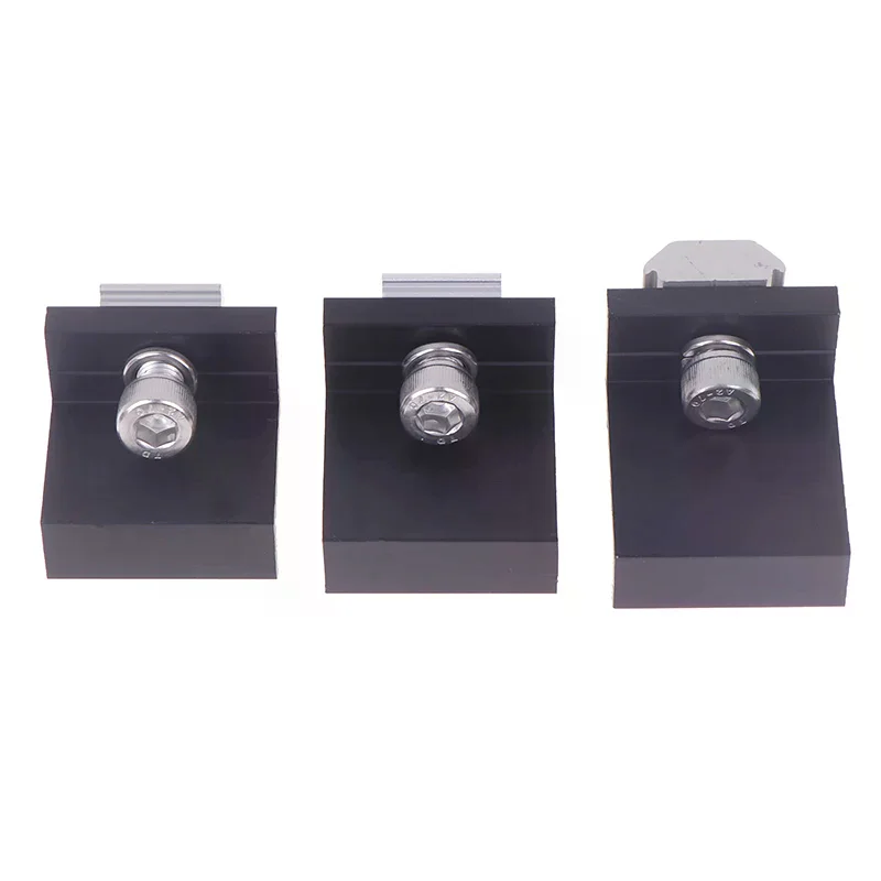1set Solar Panel Mounting Fixing Clamp Adjustable Bracket End Mid Clamp Pv Panel Clip for Solar Panel Pv Install Accessories