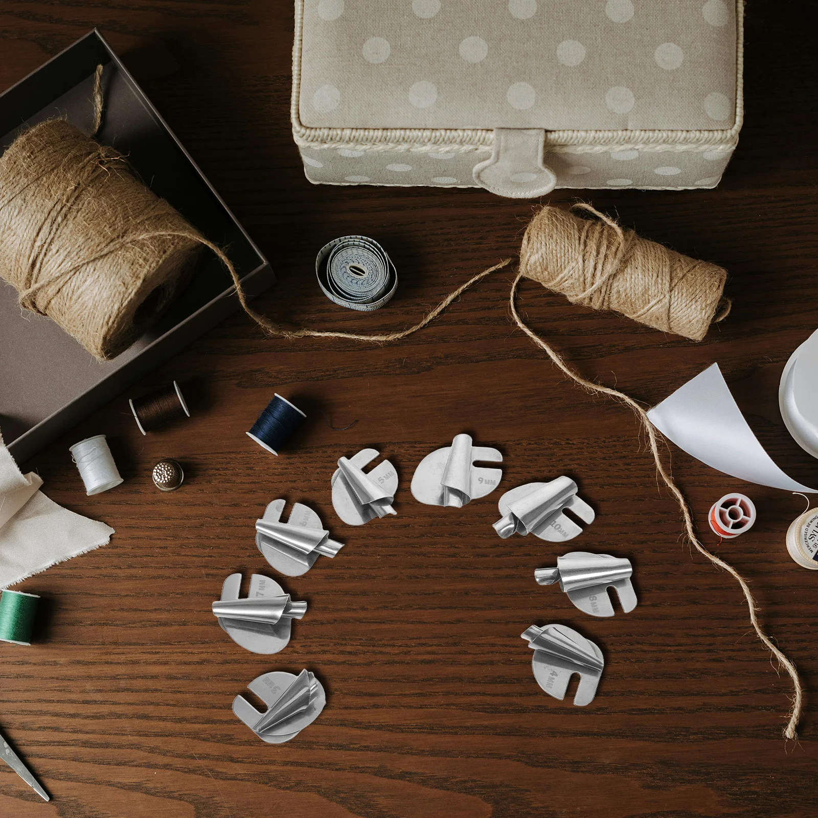 

8 шт., комплект прижимных лапок из нержавеющей стали, универсальная насадка для швейной машины для тонкой подшивки краев, DIY проекты