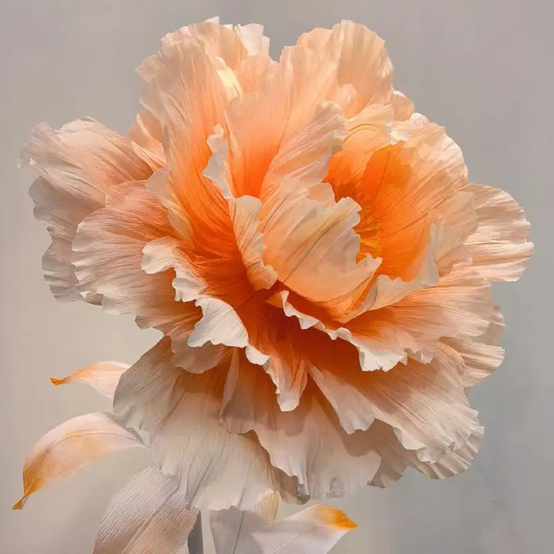 Künstliche Riesen Krepp Papier Pfingstrose Rose Blume Kopf Hause Hochzeit Decor Geburtstag Party Hintergrund Wand Dekoration Handgemachte DIY – Detail 9