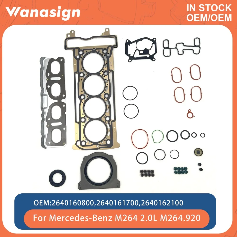 

Engine Full Gasket Kit Fit 2.0 L For Mercedes-Benz E300 C300 W205 W213 GLC300 M264 2.0L l4 GAS 19-23 A2640160022