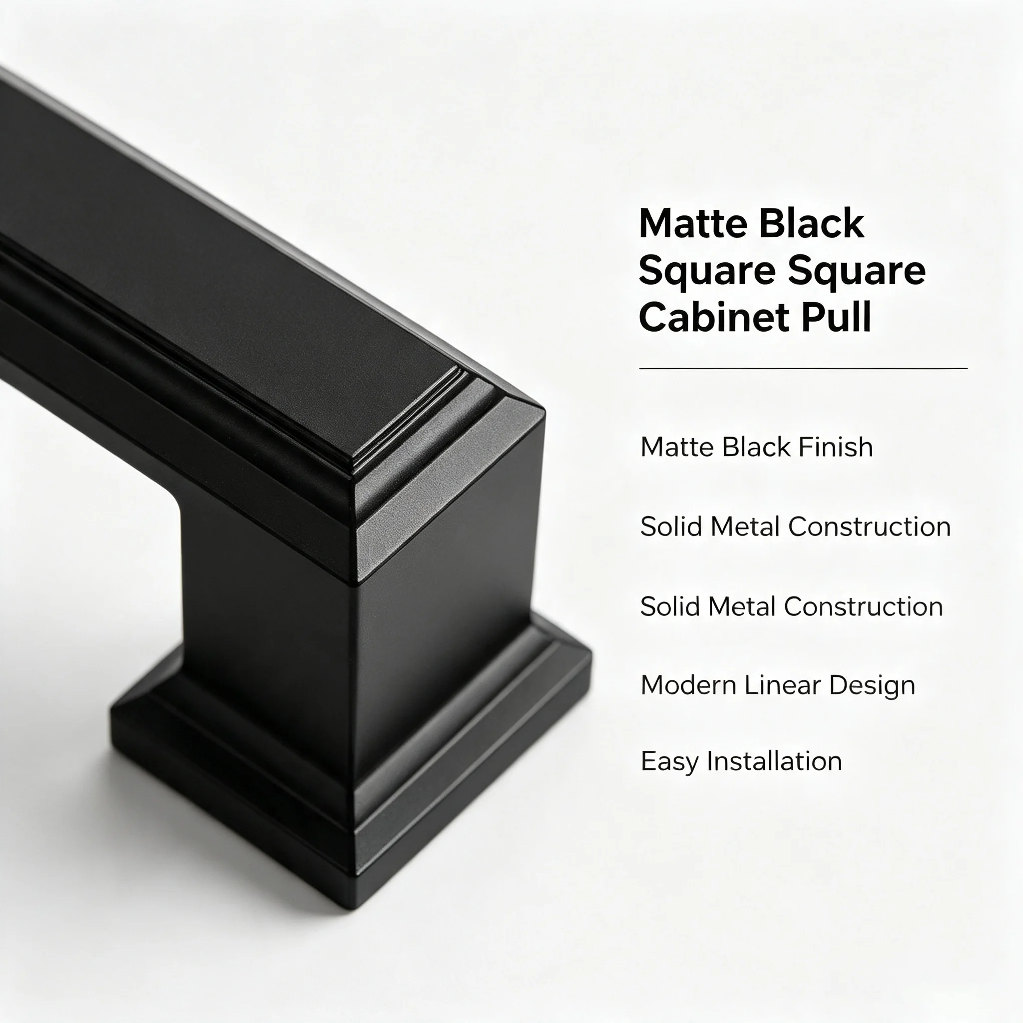 10PCS Matte Black Cabinet Handles, Metal Cabinet Pulls, Kitchen Cupboard Cabinet Hardware for Furniture
