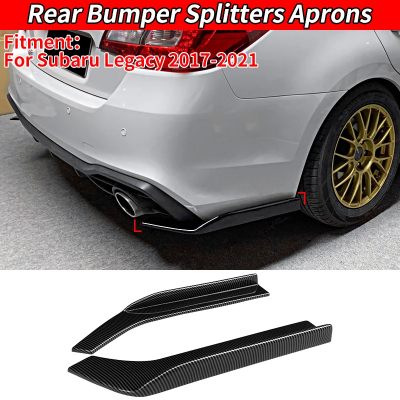 

For Legacy 2017 2018 2019 2020 2021 Car Rear Bumper Splitters Aprons Trunk Lip Spoiler Wing Diffuser Wrap Angle Protector