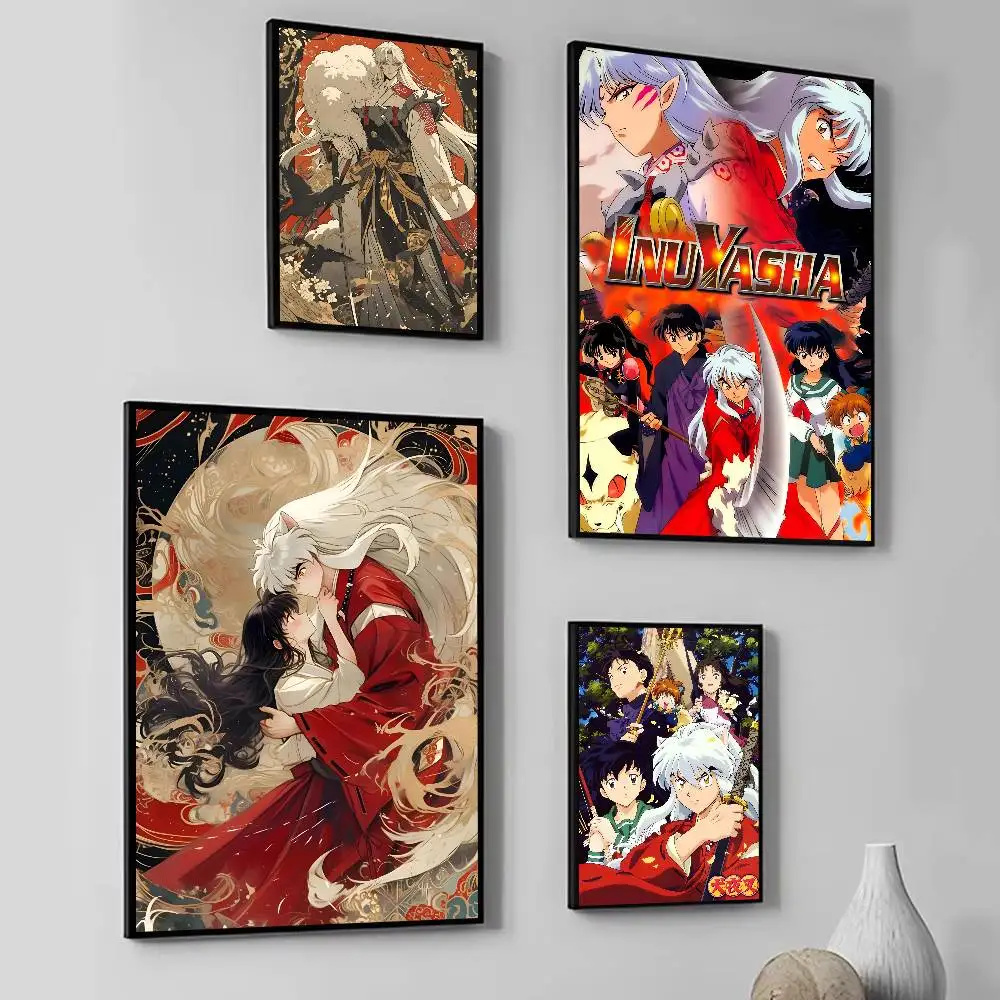 Anime I-InuYasha Manga Posters Fancy Wall Sticker for Living Room Bar Decoration Wall Decor