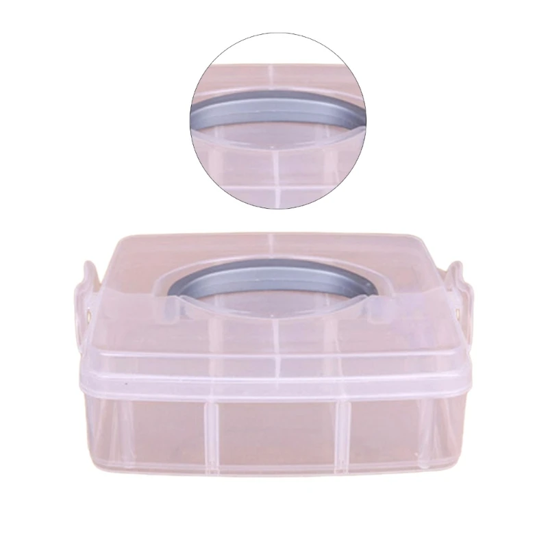 Transparent Plastic Storage Box Multi Grids Adjustable for Small Component Beads K92A