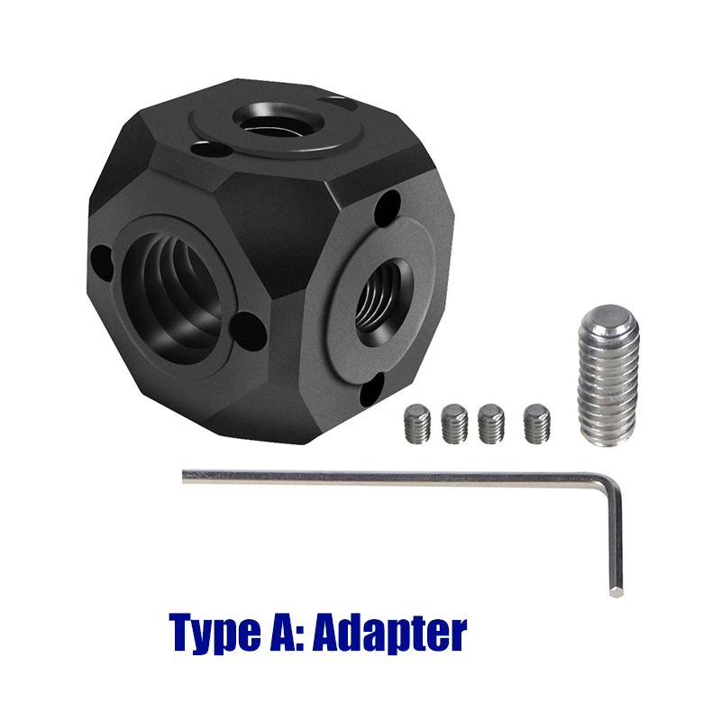 Адаптер из сплава алюминия для Gopro, переходник с 1/4 на 3/8 отверстия для штатива, базовое крепление для Go Pro Hero 10 9 DJI Osmo Action 2