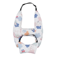 J15U Lovely Print H-Shaped Travel Pillow Car Sleep Neck Rest Head Support Cushion Vehicles Safety Sleep Pillow for Kids