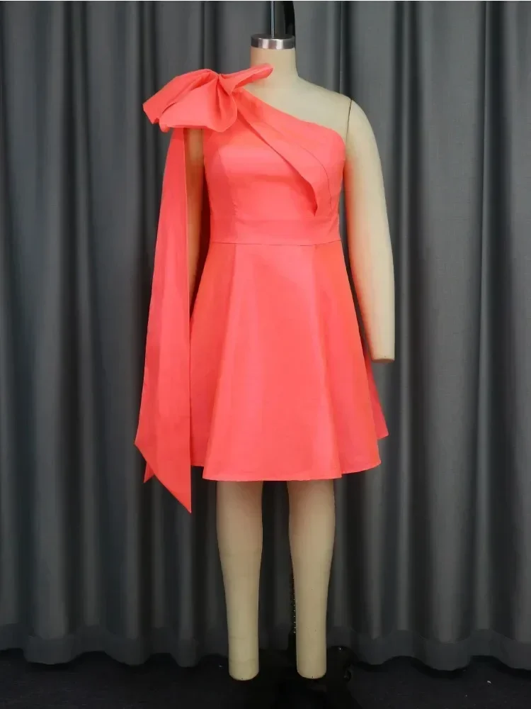 Robe de Soirée pour Femme Orange, PoinTenue avec Nministériels d Papillon, Taille Haute, Boule, Quelle que soit la Longueur du Genou, Banquets d'Anniversaire, 2XL 3XL, Nouveauté