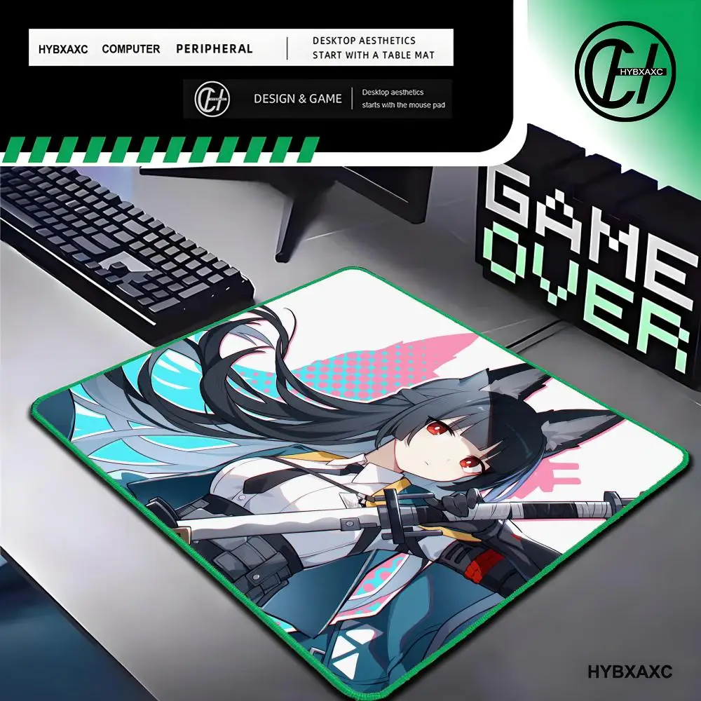 Zenless Zone Zero Miyabi Hoshimi Green Lock Edge Small Mouse Pad Desktop Laptop HD printing XXL gaming accessories Desk Mat