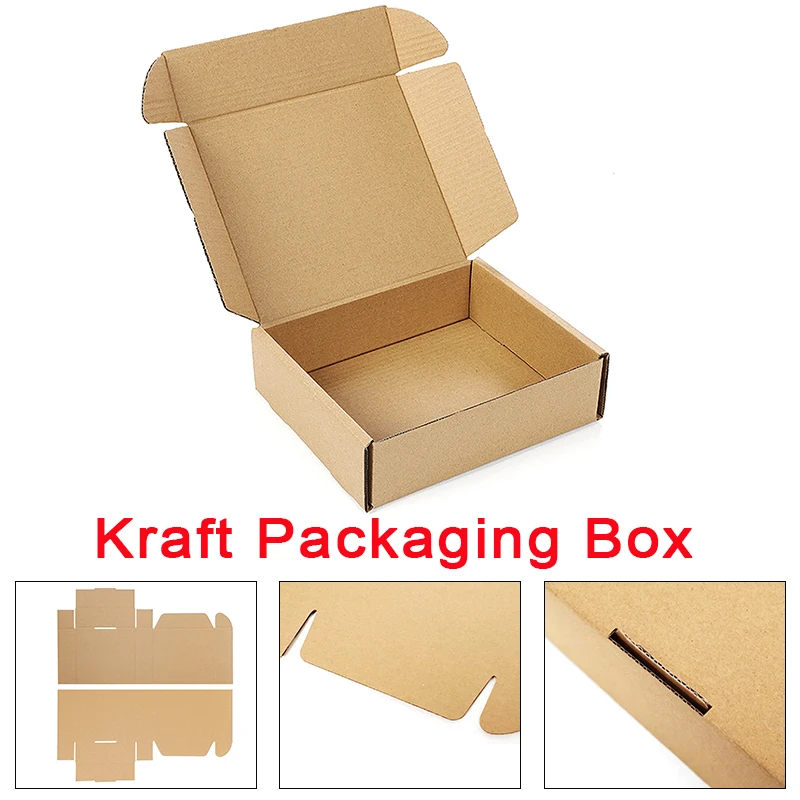 20 قطعة/المجموعة براون مربع كرافت علبة التعبئة والتغليف الكرتون اضافية الصلب عالية الجودة صندوق لحفل الزفاف الشوكولاته الحلوى هدية التعبئة والتغليف مربع #4