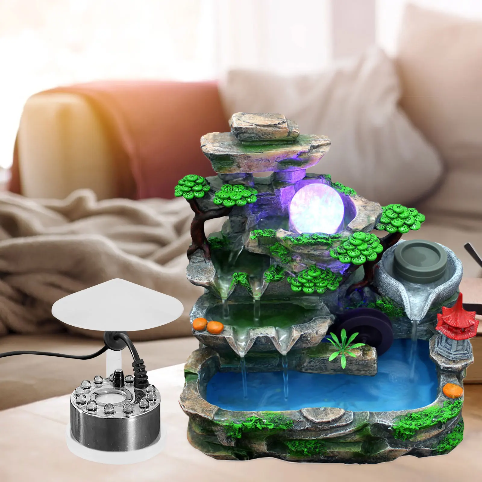 Protection contre les éclaboussures pour humidificateur rocaille, 8 pièces, protection contre les éclaboussures de remplacement Portable pour étang et aquarium, utilisation pratique et Durable