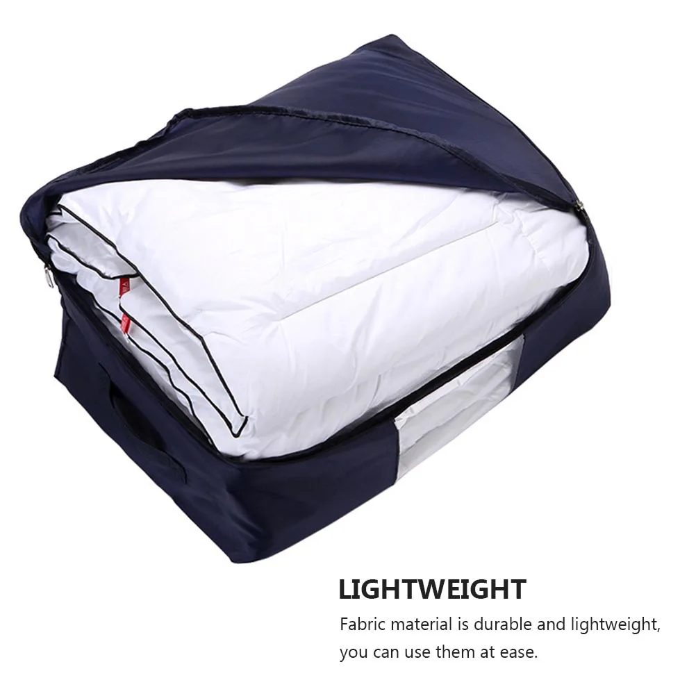 

1Pcs Large Quilt Storage Bag Oxford Fabric Washable Zipper Organizer Clothes Blanket Storage Accessories