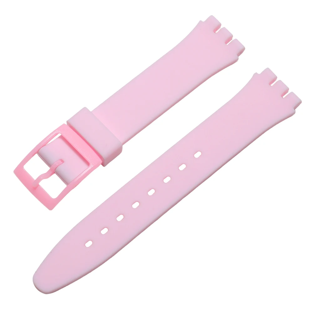 Silikon-Uhrenarmband für Swatch, buntes Sportarmband, Ersatz-Armband, Gummi-Uhrenzubehör, 16 mm, 17 mm, 19 mm, 20 mm – Detail 6