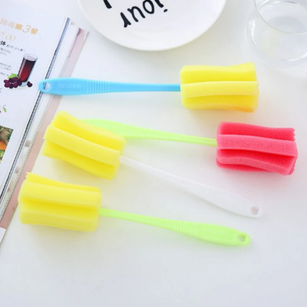 5Pcs Cup Brush Kitchen Cleaning Tool Sponge Brush For Wineglass Bottle Coffe Tea Glass Cup Mug handle Brush