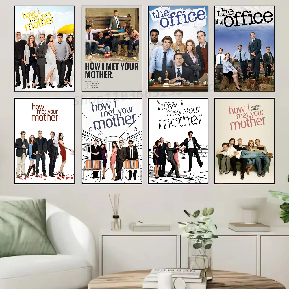 1pc How I Met Your Mother Classic Movie Poster Self-adhesive Art Waterproof Paper Sticker Coffee House Bar Room Wall Decor
