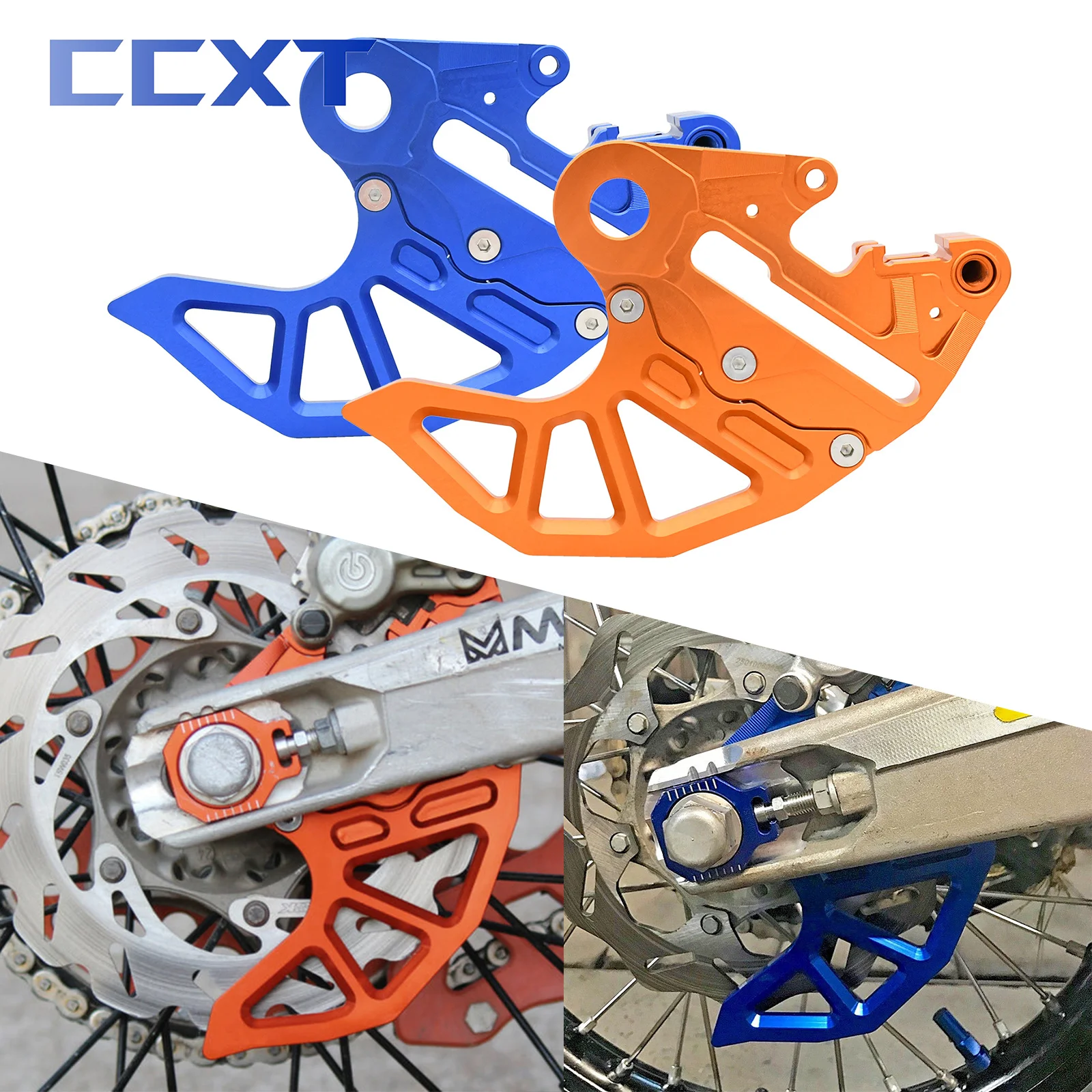 CNC Brake Caliper Support & Brake Disc Guard Fits For Husqvarna TC TE TX FC FE FX 125-501 2014-2023 For XC XCF SX SXF EXC EXCF