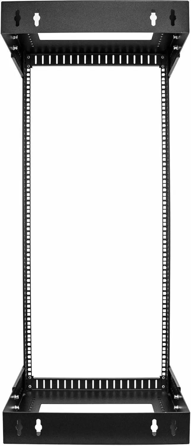 StarTech.com Rack réseau à montage mural robuste à 2 pôles 24U, support de serveur à cadre ouvert de 19" avec profondeur réglable, données de montage mural Ra