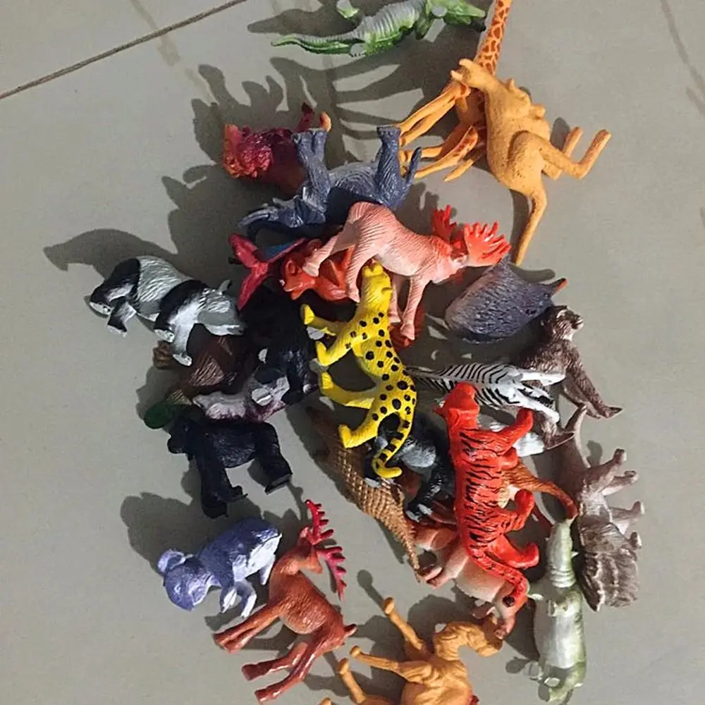 53 teile/satz Kognitive Entwicklung Sammlung Tier Figur Tier Modell Tier Welt Zoo Modell Simulation Tier