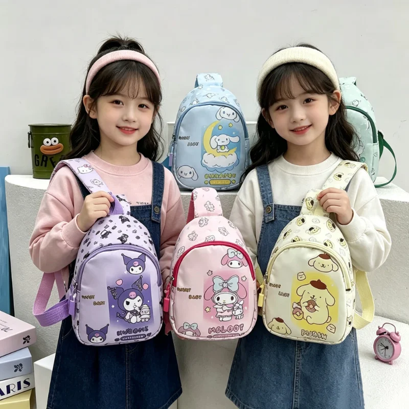 

New Sanrio Hello Kitty Kuromi My Melody Kawaii Crossbody Bag For Women Girls Cute Cartoon Shoulder Messenger Mini Purse Gift