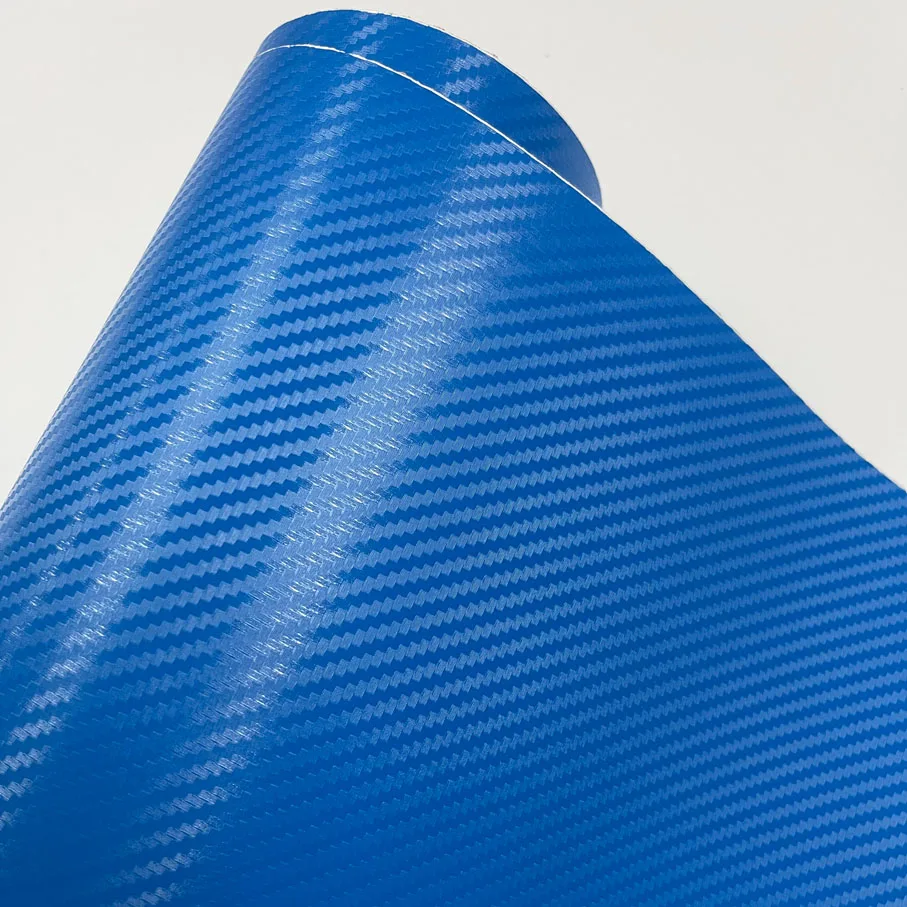 

Премиум светло-голубая 3D виниловая пленка из углеродного волокна, самоклеящаяся водонепроницаемая наклейка для салона автомобиля, внешняя декоративная пленка