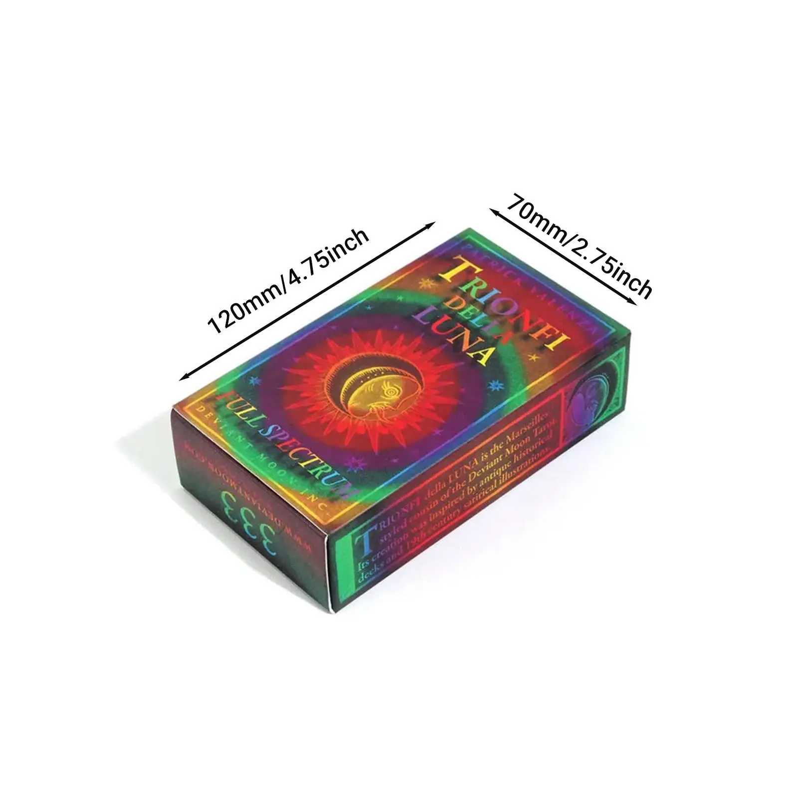 12x7 cm Trionfi Della Luna Tarot Full Spectrum 78 sztuk kart