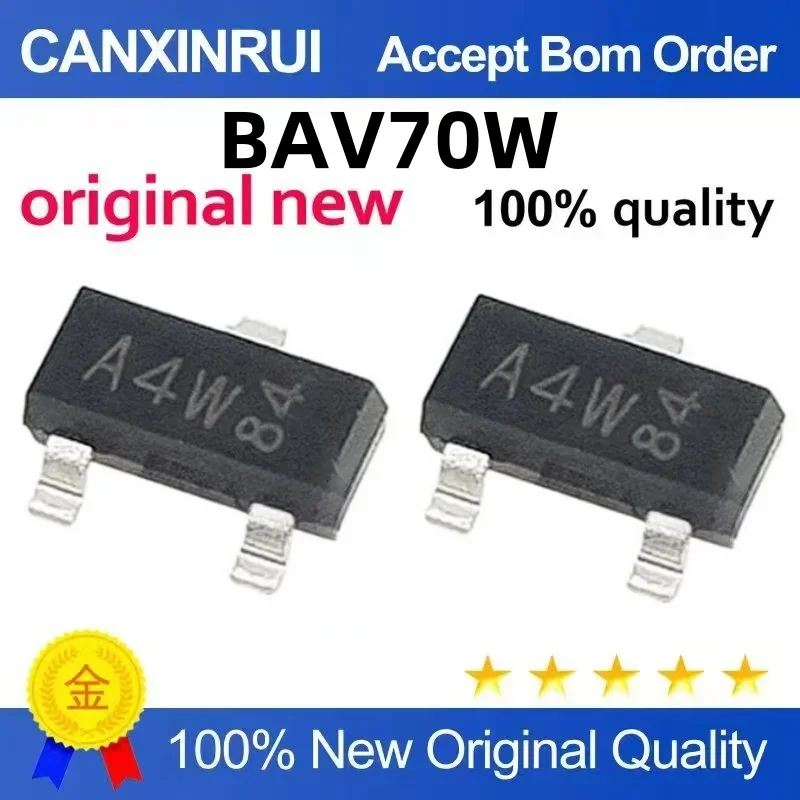 (5-100 pieces) Brand new stock BAV70W BAV70 code A4t A4 starting with 3 legs
