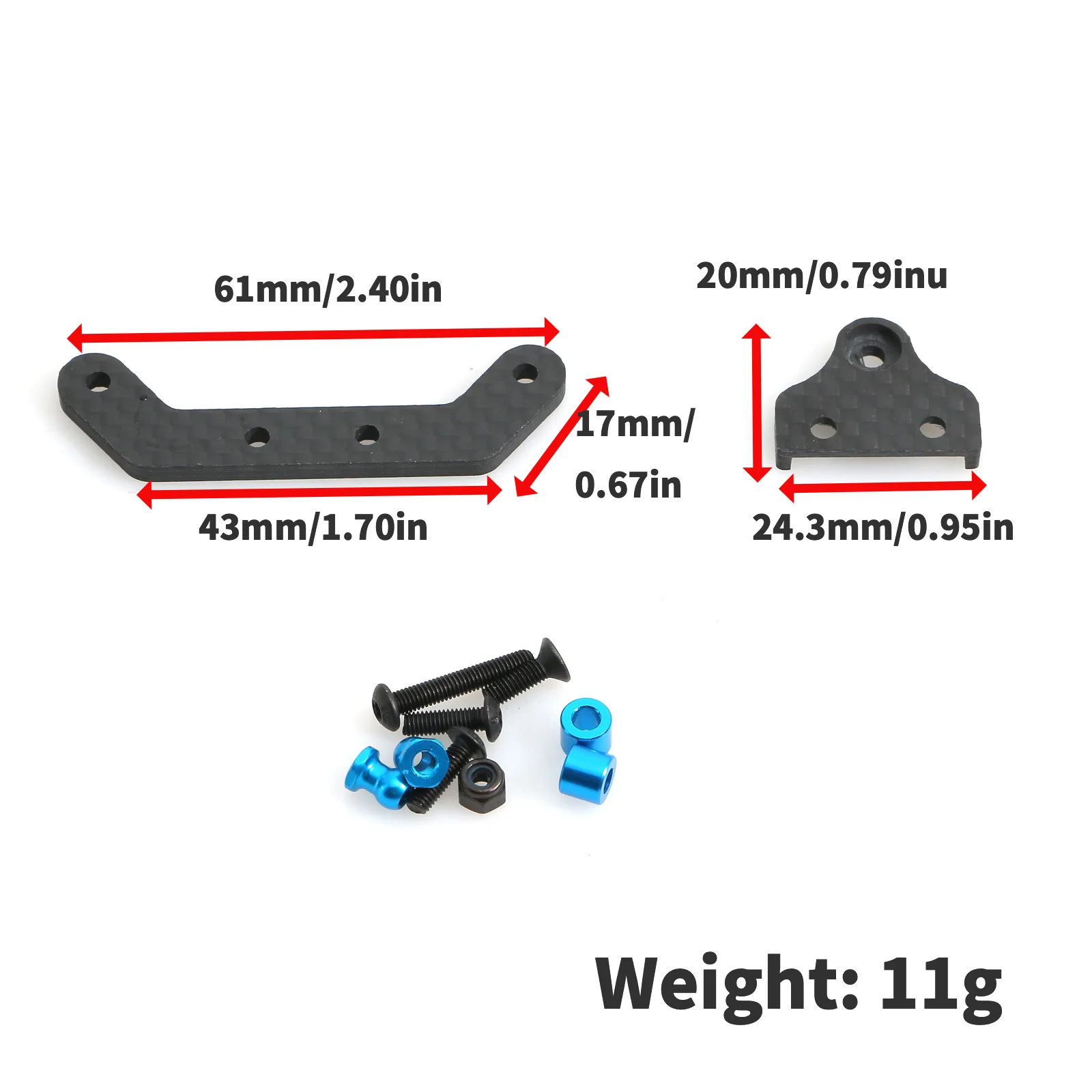 Carbon Fiber Front and Rear Gearbox Mount Bracket Gear Case Holder for Tamiya XV01 XV-01 1/10 RC Car Upgrade Parts Accessories