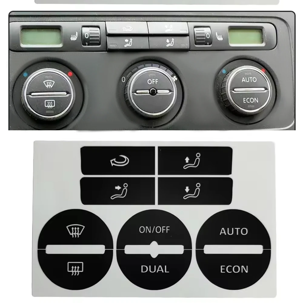 

1pc Button Repair Decal Sticker for GOLF Mk5 04-08 / PASSAT 05-10 Car Air Conditioning AC Central Control Button Repair Sticker