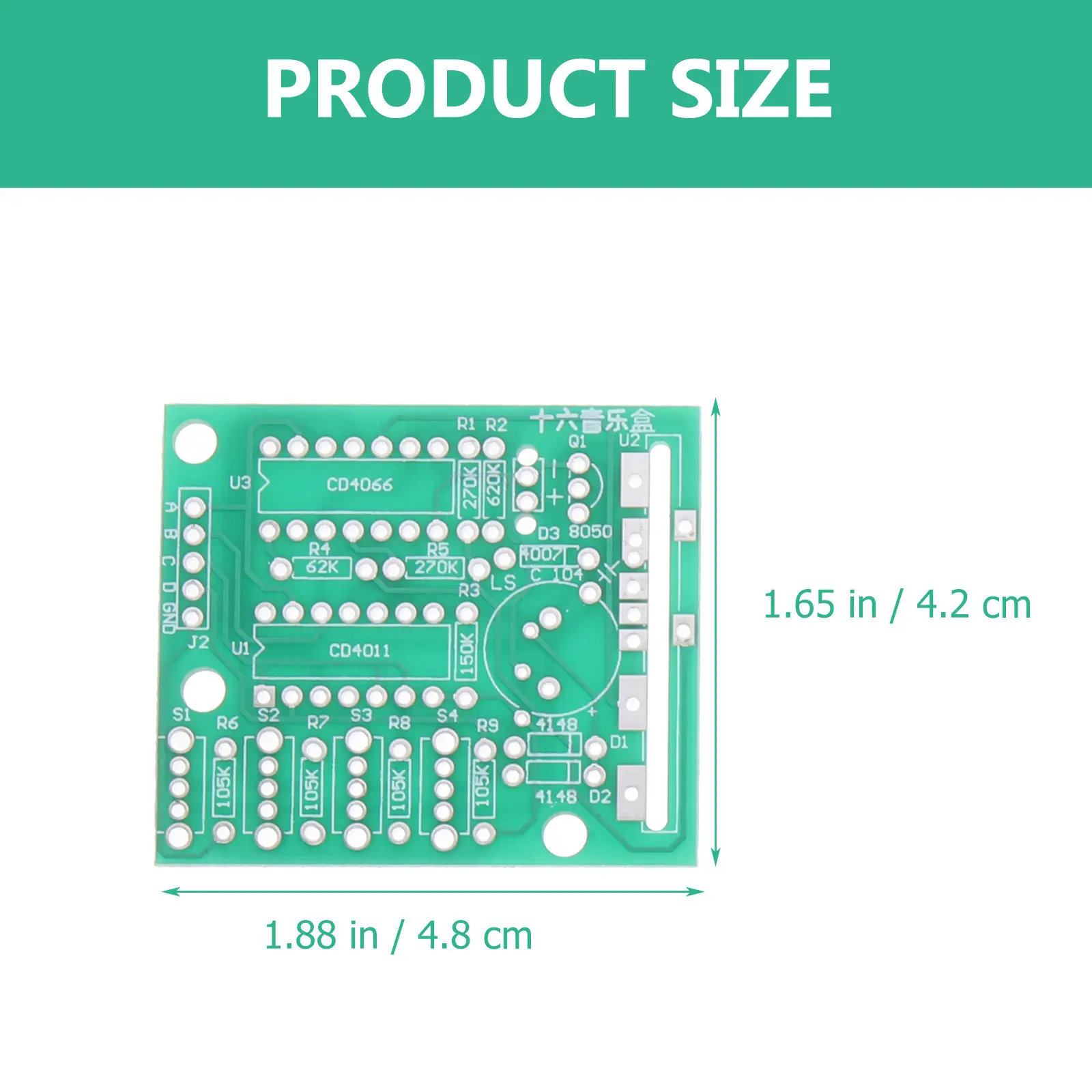 1Set DIY Music Box Electronic Components Soldering Practice Circuit Board 16 Sound Release Manual External Encoding USB Cable