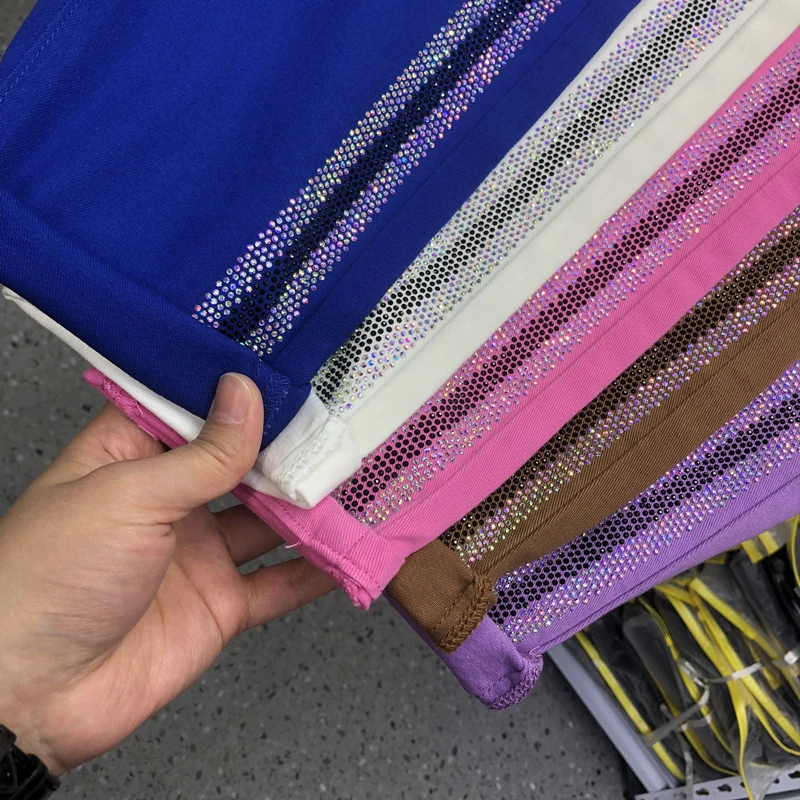 Multicolour Water Drill Spring Summer Women Denim Trousers Candy Color Stretch All-match High Waist Ankle-length Harem Jeans