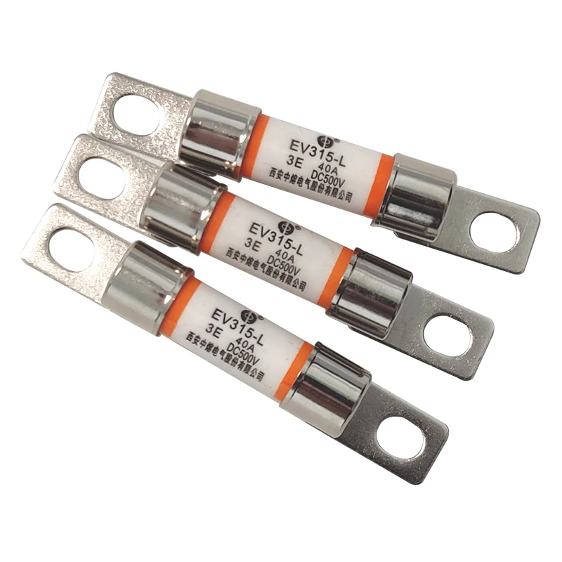 New energy automobile fuse EV315-L-3E 10A 15A 20A 30A 40A 50A DC 500V High temperature resistant Automotive Fuse Tube