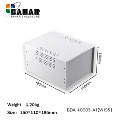 Modern Bahar Enclosure Iron Desk Top Shell with flat Cover Model BDA 40005 W195 Iron Custom Electric Enclosure Junction  box