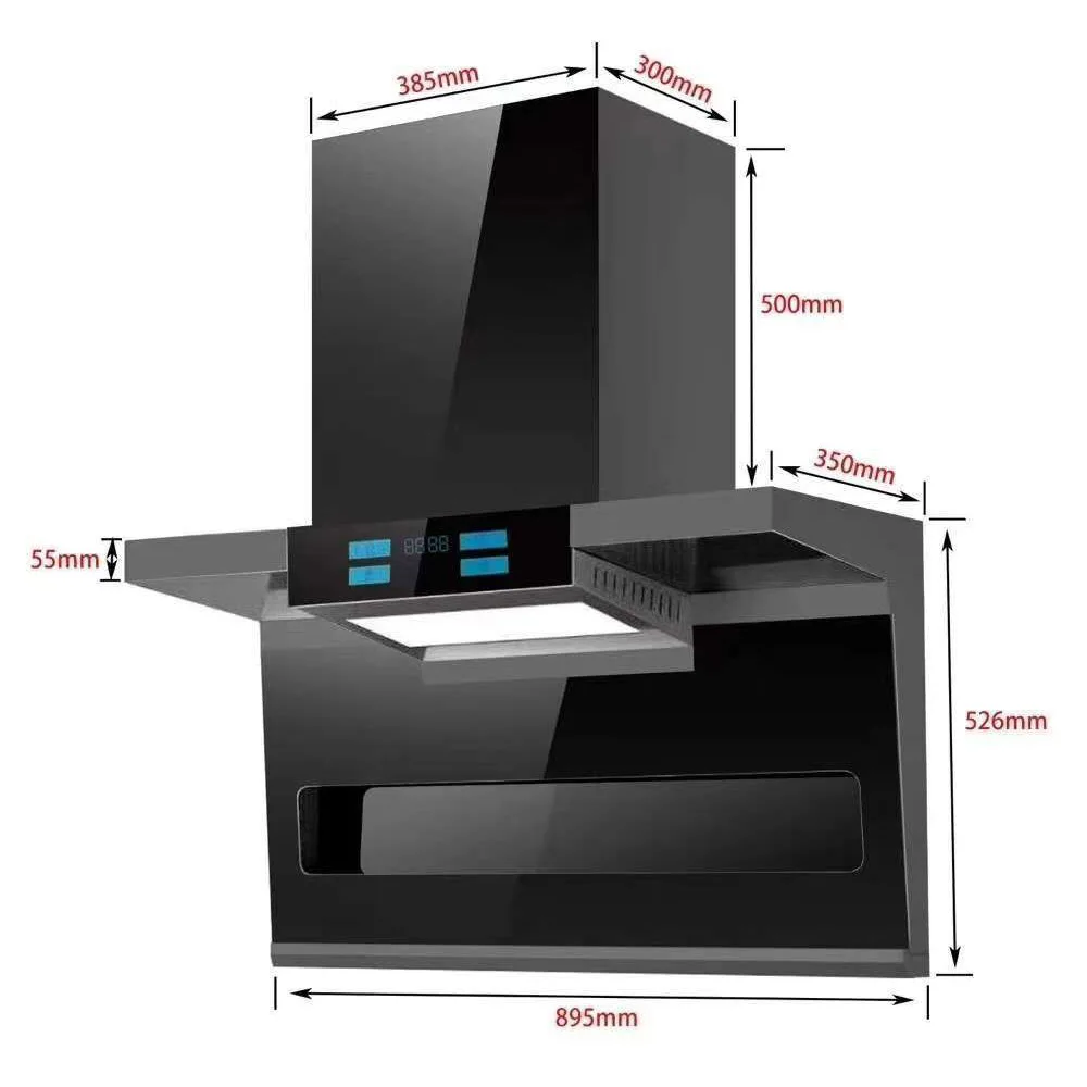 المطبخ العلوي شفط هود المنزلية الجناح نوع الذكية شفاط المدى التنظيف الساخن شفاط العادم الحسية Comatosensory