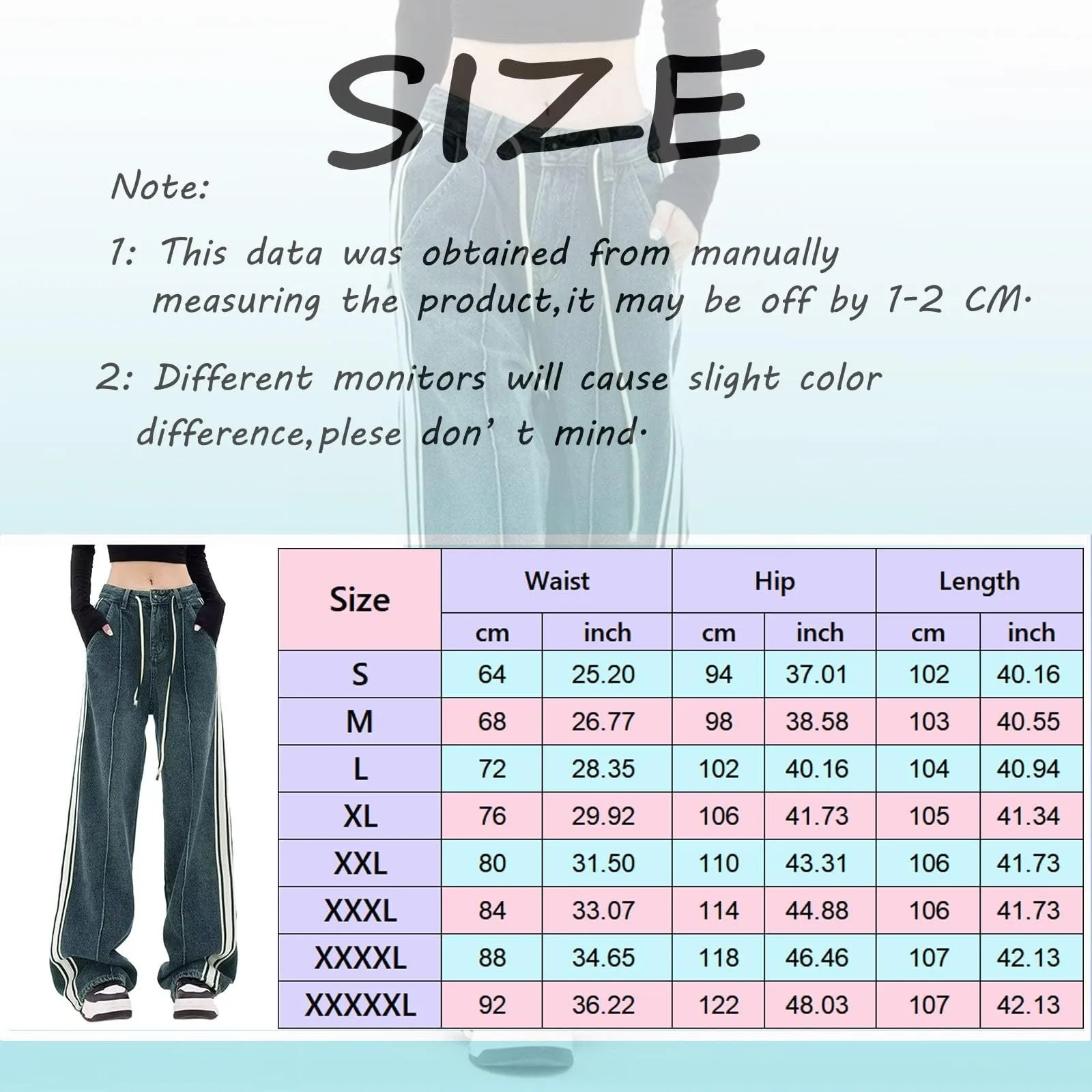 原宿 Y2k トレンディなデニムパンツ女性ストライプ巾着ハイウエストジーンズ韓国スタイルヴィンテージルーズワイドレッグパンツ