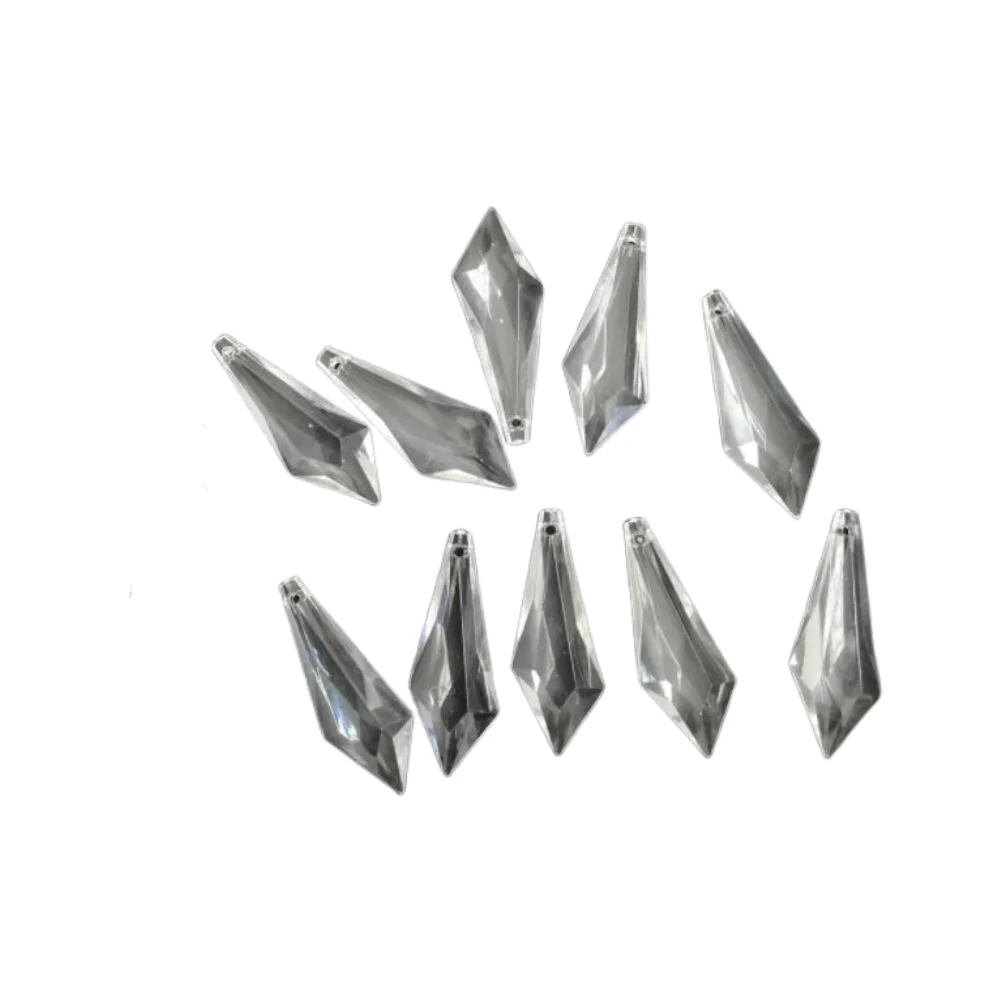 Camal 60pcs 50MM Acrylic Crystal Sword Drop Shaped Pendant Chandelier Curtain Wedding Party Lighting Christmas Hanging Parts DIY